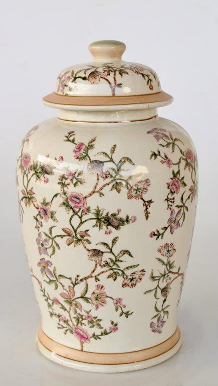 Large Floral Ginger Jar